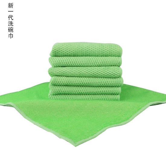 新款超细纤维清洁毛巾 一面铁丝 一面毛巾布